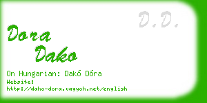 dora dako business card